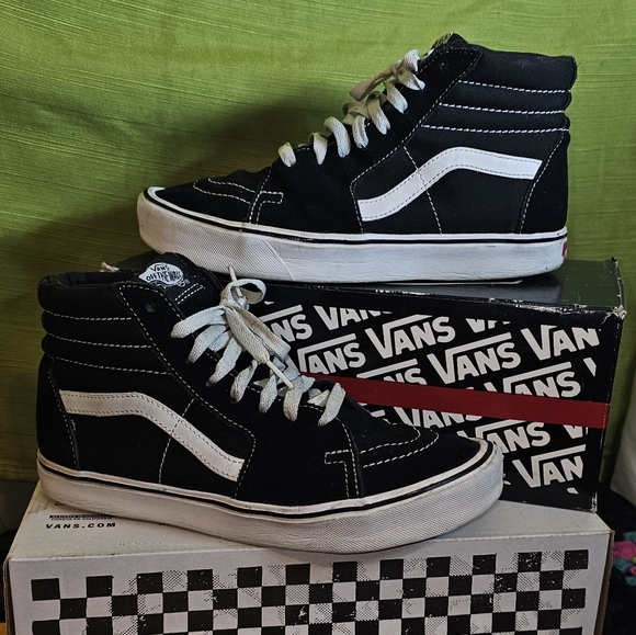 Vans ComfyCush SK8-Hi Black White Lace Up Lightweight Top Unisex Sneakers Shoes - Picture 10 of 12